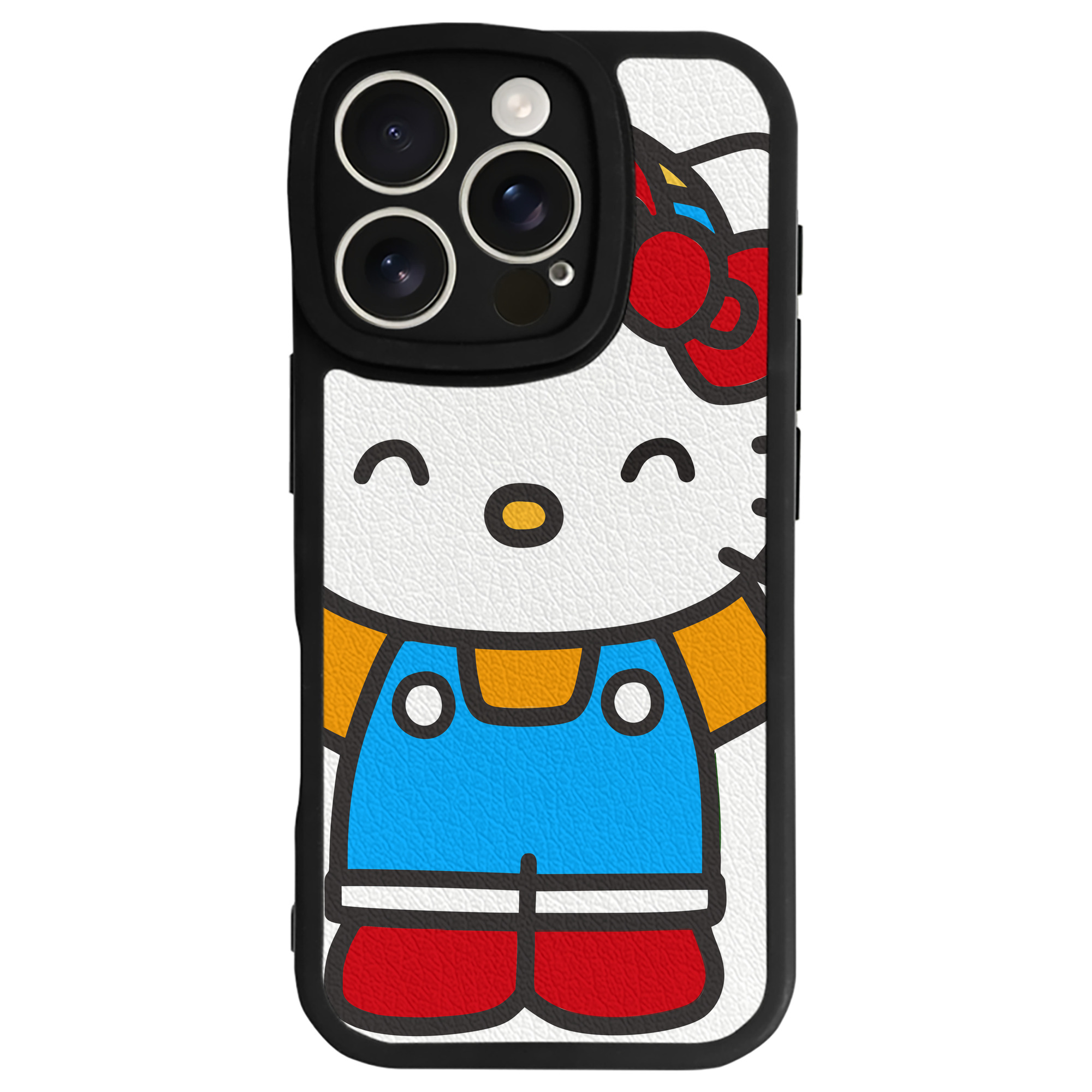 （画像用） Hello Kitty ハローキティ 【iPhone 16シリーズ対応】シリコンスマホケース（レザー調） 材質：シリコン